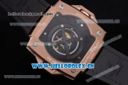 Hublot Masterpiece MP 08 Antikythera Sunmoon Asia 2813 Automatic Rose Gold Case Skeleton Dial Stick Markers and Grey Leather Strap