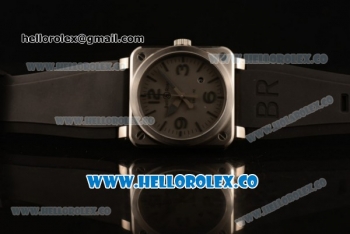 Bell&Ross BR 03-92 Miyota 9015 Automatic Steel Case with Grey Dial and Black Rubber Strap