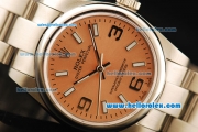 Rolex Air King Automatic Movement ETA Coating Case and Orange Dial and Steel Strap