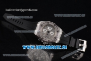 Audemars Piguet Royal Oak Offshore Seiko VK67 Quartz Steel/Diamonds Case with Grey Dial and Arabic Numeral Markers Black Rubber Strap