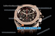 Audemars Piguet Royal Oak Offshore 2014 New Clone AP Calibre 3126 Automatic Steel Case with Black Dial Black Leather Strap and White Arabic Numeral Markers (JF)