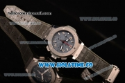Hublot Big Bang Swiss Valjoux 7750 Automatic Steel Case with Grey Dial and Grey Leather Strap