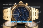 Audemars Piguet Royal Oak Miyota Quartz Yellow Gold Case/Bracelet with Blue Dial and Stick Markers