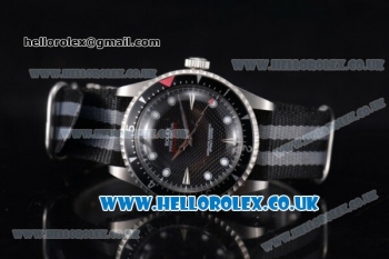 Rolex Milgauss Vintage Asia 2813 Automatic Steel Case with Black Dial Grey/Black Nylon Strap and Dot Markers