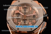 Audemars Piguet Royal Oak Offshore Clone AP Calibre 3126 Automatic Rose Gold with Grey Dial and Arabic Numeral Markers- Steel Bezel (EF)