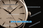 Omega De Ville Tresor Master Co-Axial Clone 8800 Automatic Steel Case with White Dial and Black Leather Strap - (YF)