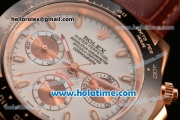 Rolex Daytona II Asia 3836 Automatic Rose Gold Case with Black Bezel and White Dial