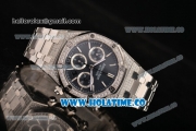 Audemars Piguet Royal Oak Chronograph Swiss Valjoux 7790 Automatic Steel/Diamonds Case with Diamonds Bezel Blue Dial and Stick Markers (EF)