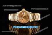 Rolex Datejust Swiss ETA 2671 Automatic Yellow Gold Case with Yellow Gold Dial Diamonds Markers and Yellow Gold Bracelet (BP)