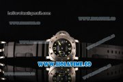 Panerai Luminor Submersible PAM 024 Swiss Valjoux 7750 Automatic Steel Case with Black Rubber Strap Black Dial and Luminous Markers (H)