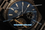 Tag Heuer Grand Carrera Pendulum Manual Winding Movement PVD Case with Black Dial and PVD Strap