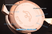 Gaga Milano Chrono 48 Miyota OS20 Quartz Rose Gold Case with Black Dial and Colorful Numeral Markers