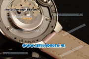 1:1 Cartier Ballon Bleu De 2671 Auto Steel Case with Pink Dial and Pink Leather Strap