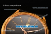 Rolex Cellini Time Asia 2813 Automatic Yellow Gold Case with Stick/Roman Numeral Markers and Black Dial