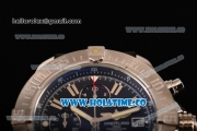 Breitling Avenger Seawolf Miyota Quartz Steel Case with Black Dial Silver Stick Markers and Black Rubber Strap