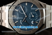 Audemars Piguet Royal Oak Dual Time Chrono Asia Automatic Steel Case Blue Dial With Stick Markers Steel Bracelet