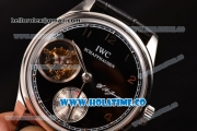 IWC Portuguese Tourbillon Hand-Wound F.A. Jones Swiss Tourbillon Manual Winding Steel Case with Black Dial and Arabic Numeral Markers - 1:1 Original