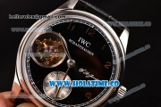 IWC Portuguese Tourbillon Hand-Wound F.A. Jones Swiss Tourbillon Manual Winding Steel Case with Black Dial and Arabic Numeral Markers - 1:1 Original