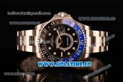 Rolex GMT-Master II Chronometer Asia Automatic Full Steel with Black Dial and White Dot Markers - Blue/Black Bezel