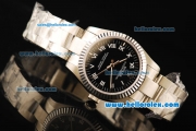 Rolex Air King Automatic Movement Full Steel with ETA Coating Case and White Roman Numerals