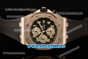 Audemars Piguet Royal Oak Offshore Chronograph Swiss Valjoux 7750 Automatic Steel Case with Black Dial and Green Arabic Numeral Markers (GF）