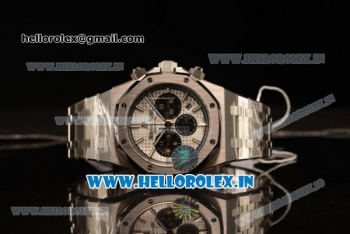 Audemars Piguet Royal Oak Chronograph Swiss Valjoux 7750 Automatic Steel Case White Dial Stick Markers With Steel Bezel Steel Bracelet(JH)