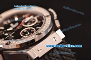 Hublot Big Bang Chronograph Swiss Valjoux 7750-SHG-CHG Automatic Steel Case with Diamond Bezel and Black Dial 1:1 Original