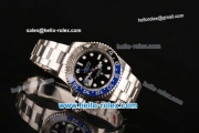 Rolex GMT-Master II 3186 Automatic Full Steel with Black Dial White Markers and Blue/Black Bezel