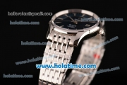 Omega De Ville Hour Vision Swiss ETA 2836 Automatic Steel Case and Strap with Blue Dial