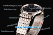 Omega De Ville Hour Vision Swiss ETA 2836 Automatic Steel Case and Strap with Blue Dial