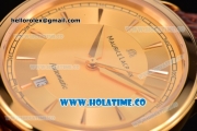 Maurice Lacroix Les Classiques Date Automatique Swiss ETA 2824 Automatic Yellow Gold Case with Stick Markers and Gold Dial