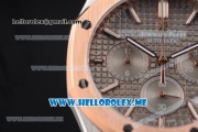 Audemars Piguet Royal Oak Miyota Quartz Two Tone Case/Bracelet with Grey Dial and Stick Markers