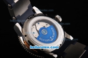 Ulysse Nardin Maxi Marine Automatic Movement Steel Case with Blue Dial and Blue Rubber Strap