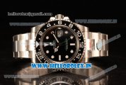 Rolex GMT-Master II Clone Rolex 3186 Automatic 904 Steel Case Dots Markers With Black Dial Steel Bracelet - 1:1 Original(NOOB)