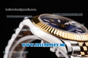 Rolex Datejust II Asia 2813 Automatic Two Tone Case/Bracelet with Blue Dial and Stick Markers (BP)