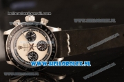 Rolex Daytona Vintage Chronograph OS20 Quartz Steel Case with White Dial and Black Nylon Strap