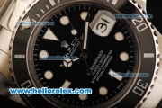 Rolex Submariner Automatic Movement Full Steel with Ceramic Bezel and background transparent - Black Dial