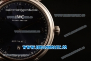 IWC Da Vinci Swiss ETA 2892 Automatic Steel Case with Black Dial White Stick Markers and Genuine Leather Strap