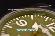 Bell & Ross BR03-92 Military Type Asia 2813 Automatic PVD Case with Black Dial and Green Nylon Strap - ETA Coating