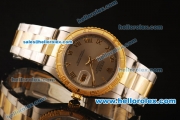 Rolex Datejust Automatic Two Tone with Gold Bezel,Grey Dial and Gold Roman Marking