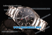 Omega Aqua Terra 150m GMT Clone Omega 8505 Automatic Stainless Steel Case/Bracelet with Black Dial and Stick Markers