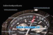 Breitling Avenger Skyland Chrono Swiss Quartz PVD Case with Black Dial and Red/Black Nylon Strap