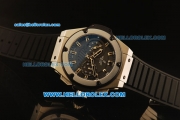 Hublot Big Bang Swiss Valjoux 7750 Automatic Movement Steel Case with Grey Dial and Black Rubber Strap