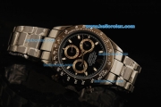 Rolex Daytona Oyster Perpetual Automatic Movement Full Black Ceramic with Black Dial and White Stick Markers