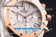 Audemars Piguet Royal Oak Miyota Quartz Two Tone Case/Bracelet with Silver Dial and Stick Markers