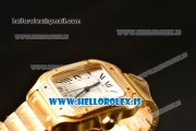 Cartier Santos De Cartier Yellow Gold Miyota 9015 Auto With Diamonds Bezel WJSA0010