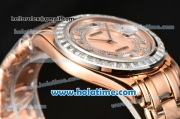 Rolex Day-Date Masterpieces Swiss ETA 2836 Automatic Rose Gold Case with Diamonds Bezel and Pink MOP Dial (BP)