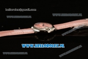 1:1 Cartier Ballon Bleu De 2671 Auto Steel Case with Pink Dial and Pink Leather Strap