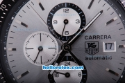 Tag Heuer Carrera Automatic with Silver Dial and Rubber Strap