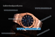 Audemars Piguet Royal Oak 41 Miyota 9015 Automatic Full Rose Gold with Blue Dial and Stick Markers (EF)